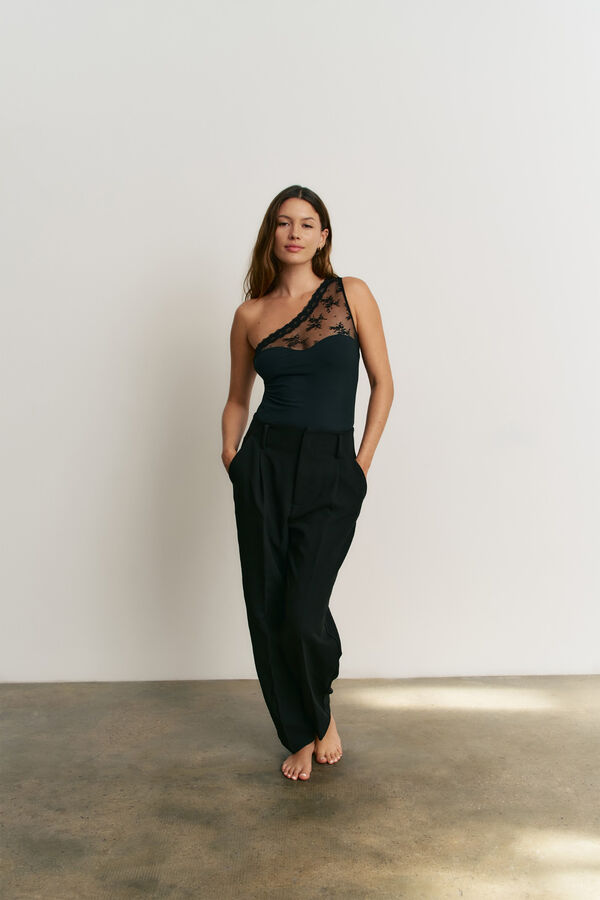Promise Microfibre sleeveless body black