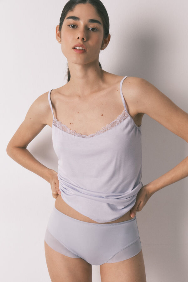 Women'secret Light blue high-waist shaping panty blue