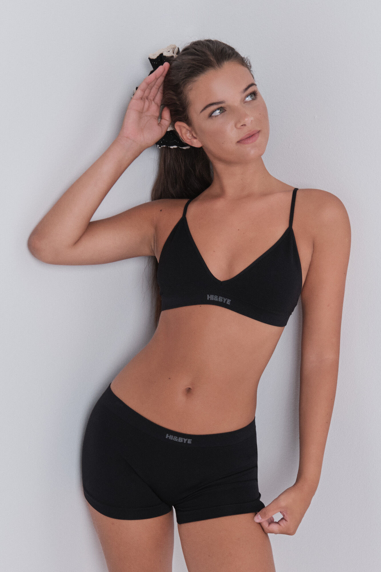 HI&BYE Black seamless boxer panty