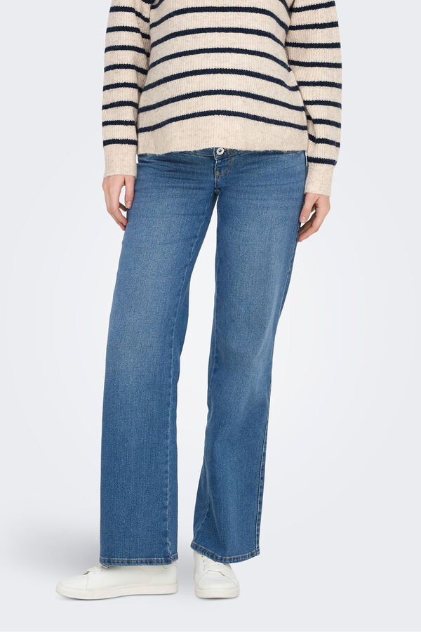 Only Maternity Jeans wide leg maternity azul