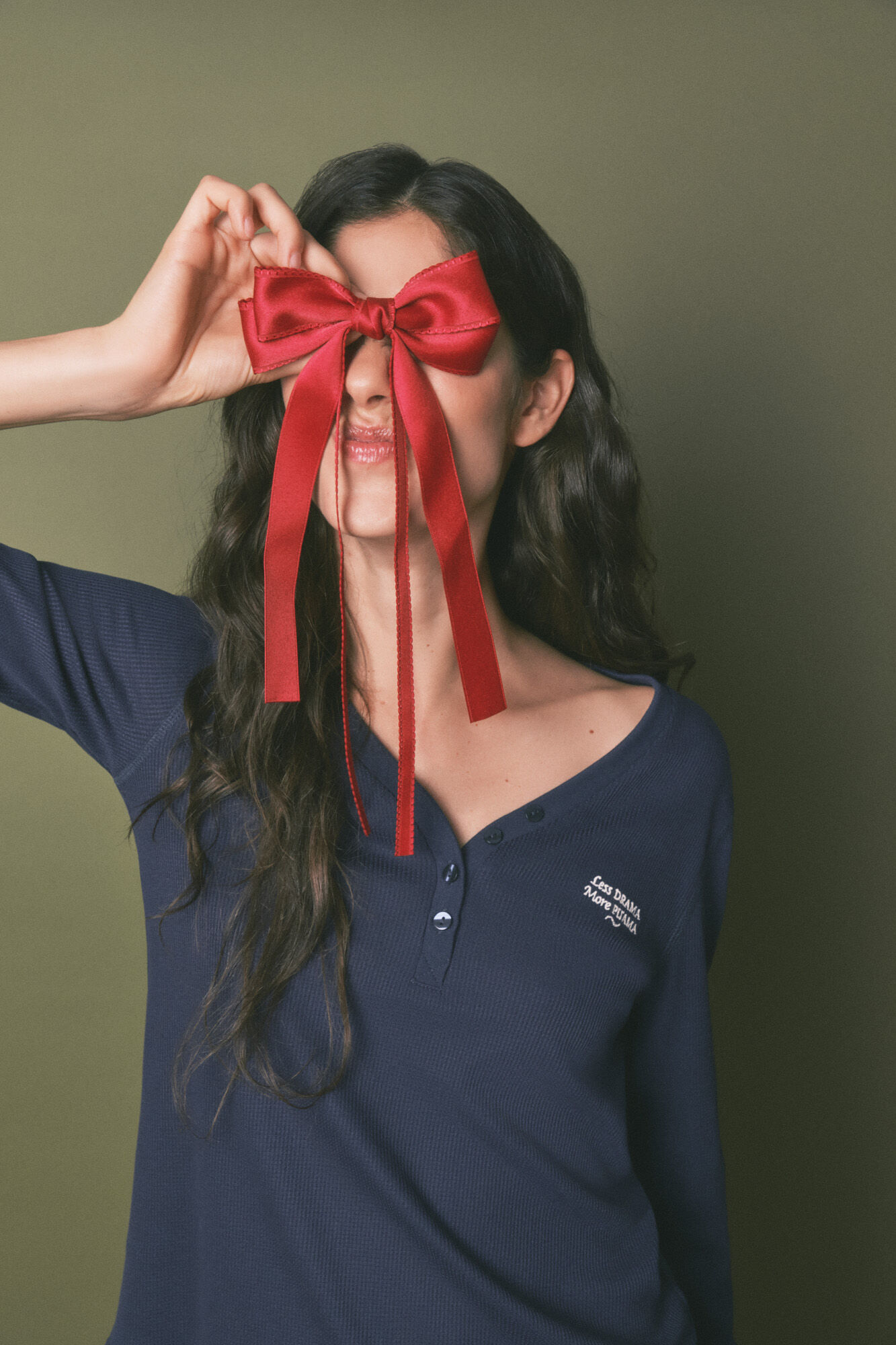 Women'secret Blue waffle long sleeve T-shirt