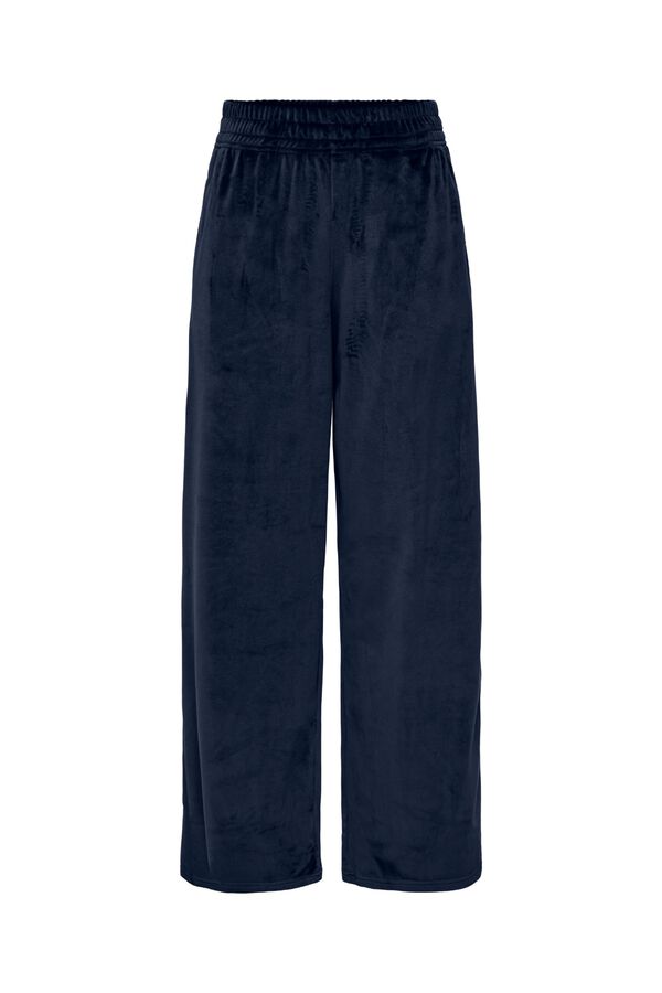 Only Play Velvet wide leg trousers blue