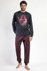 Admas Pijama largo Star Wars 100% algod&oacute;n para hombre gris