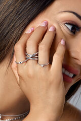 Womensecret Silver Clover Ring szürke