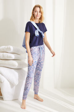 Womensecret Long cotton paisley bottoms blue