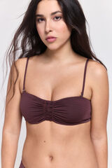 Pieces Bikini-Top mit Tr&auml;gern Rot