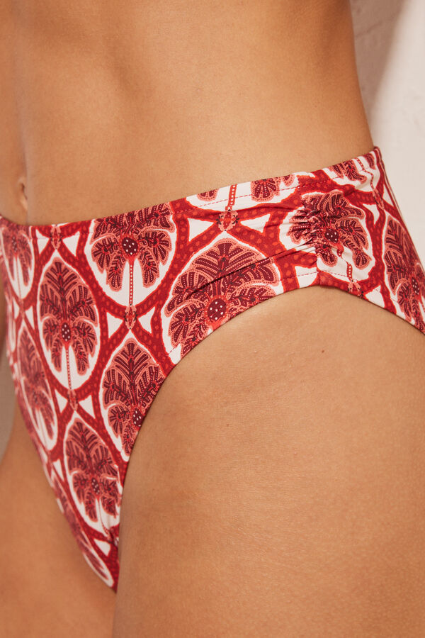 Womensecret Classic red high-waist bikini bottoms Bordo