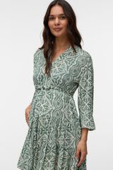 Mamalicious Maternity and breastfeeding midi dress green