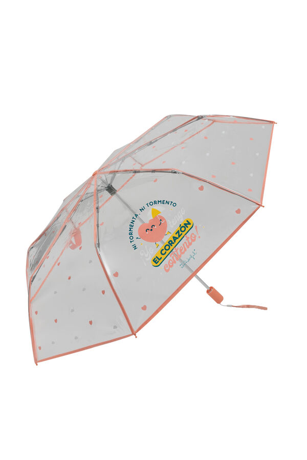 Womensecret Paraguas mediano transparente estampado