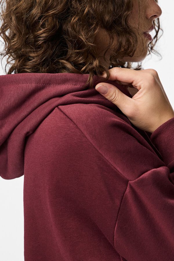 Pieces Basic hooded sweatshirt printed