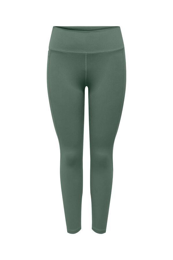 Only Play High-waisted and side pocket leggings green
