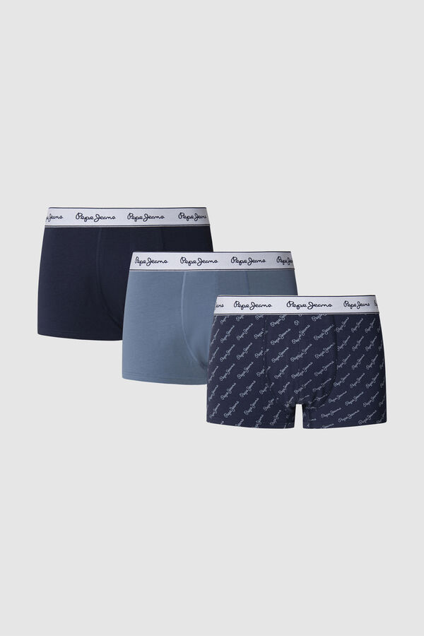 Pepe Jeans Pack of 3 straight cut boxers  blue