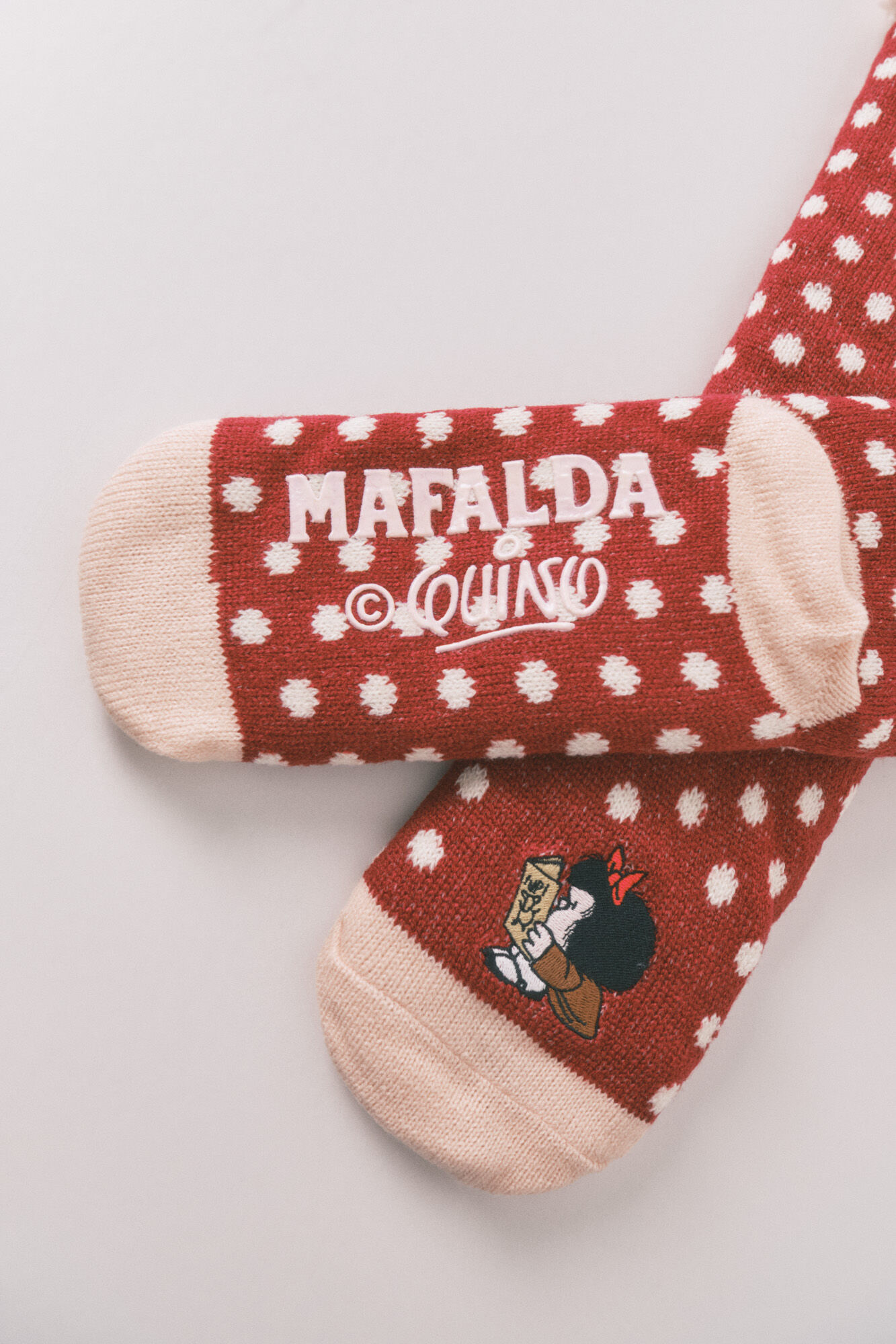 Women'secret Mafalda red tricot long socks