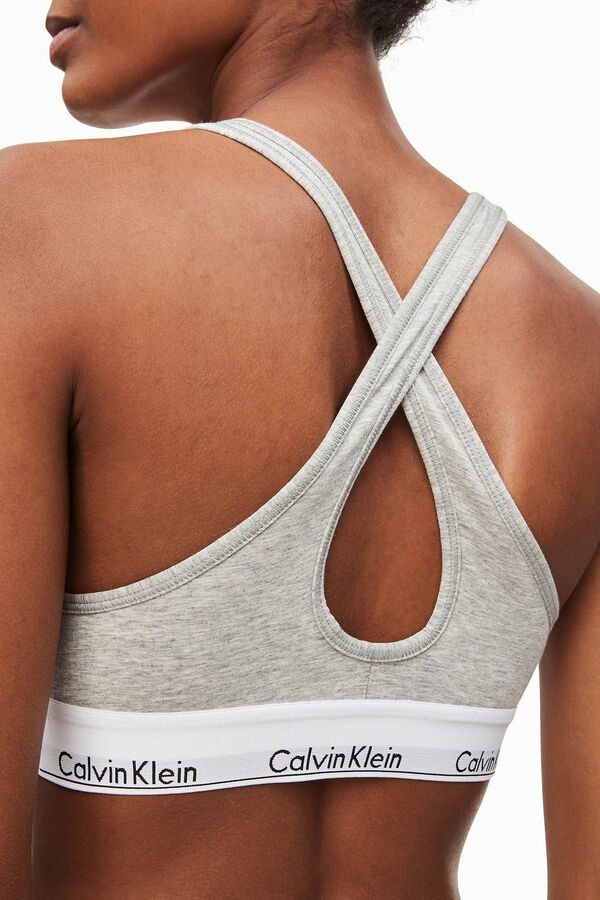 Womensecret Calvin Klein shaped cotton top with waistband szürke