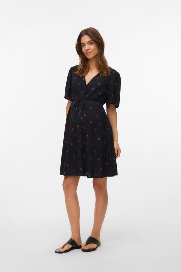 Mamalicious Maternity and breastfeeding short dress black