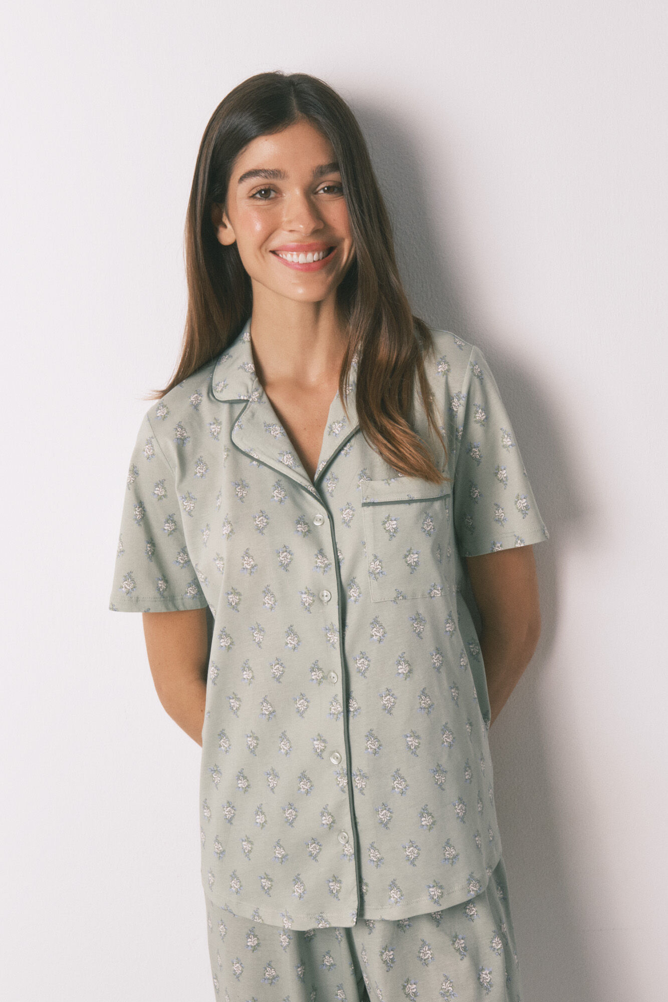 Women'secret Long cotton floral pyjamas