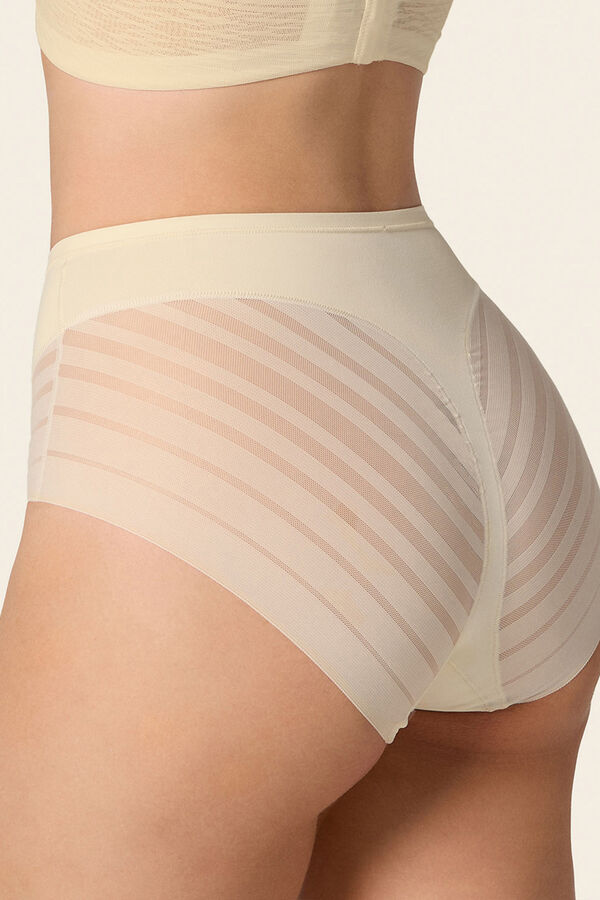 Leonisa Braga faja cl&aacute;sica con control moderado de abdomen y bandas en tul marfil