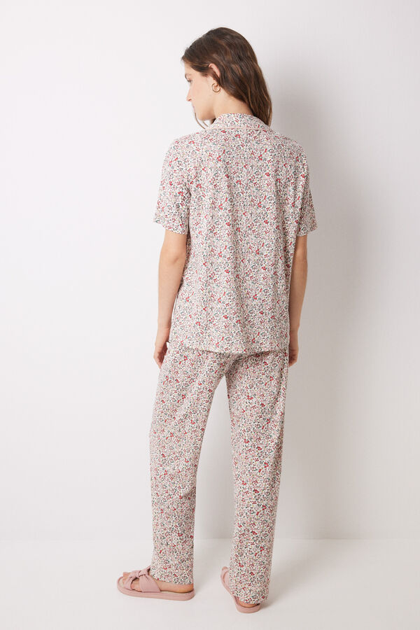 Womensecret Pijama camisero 100% algodón Moomin rosa