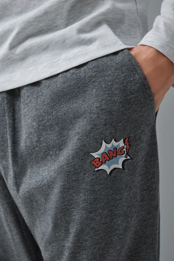 Women'secret Spiderman cotton men's long pyjamas grey