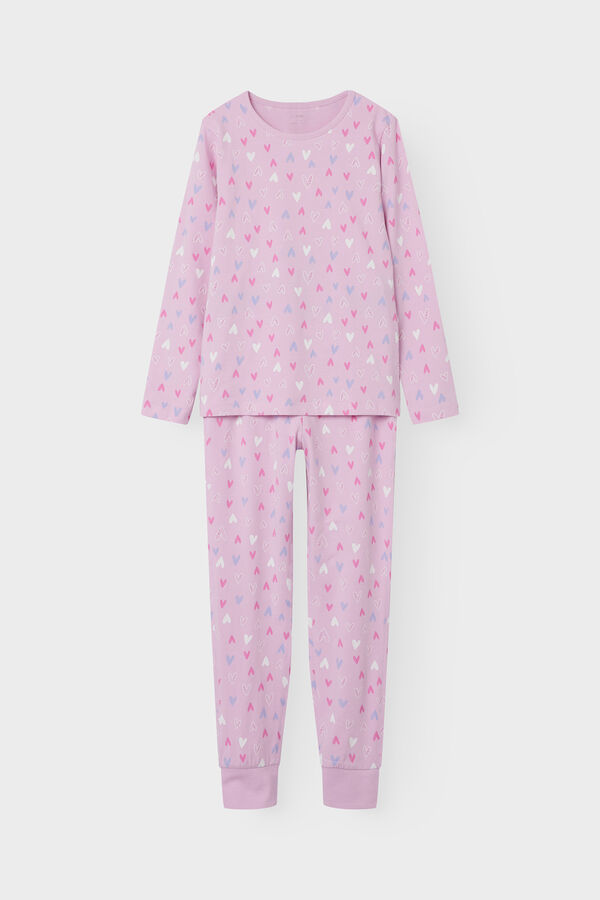 Womensecret Girls' heart print pyjamas rose