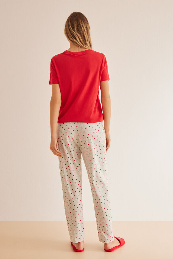 Womensecret Pijama 100% algodón Piolín rojo