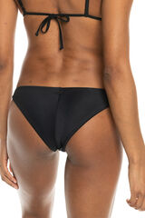 Womensecret Women's low-waisted bikini bottoms - Rib ROXY Love The Goofy  fekete