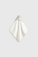 Textura Forest print hooded towel white