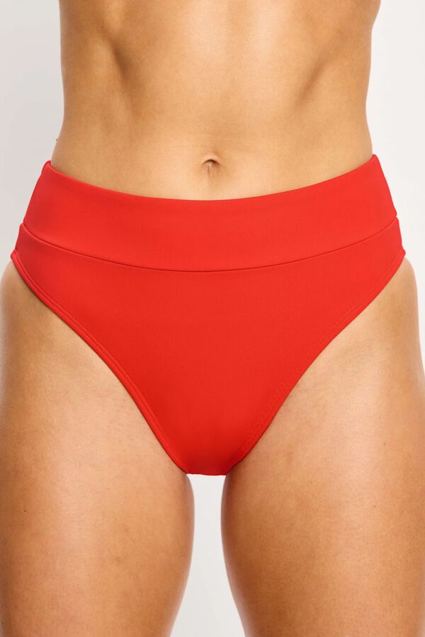 Modibodi Poinciana moderate flow high-waisted period bikini bottoms red