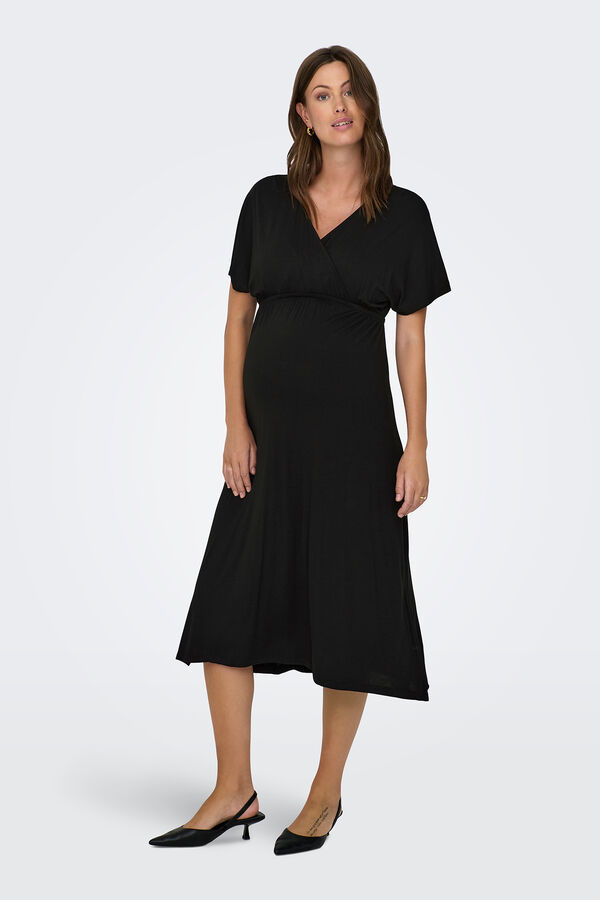 Only Maternity Maternity and breastfeeding dress black