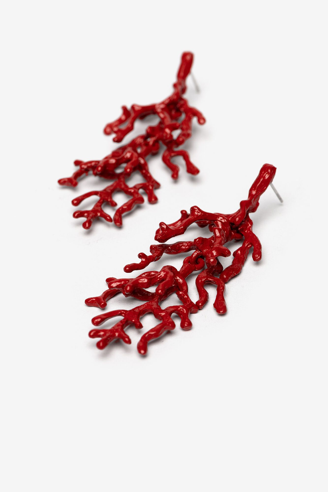 Vilanova Pendientes de coral met&aacute;lico