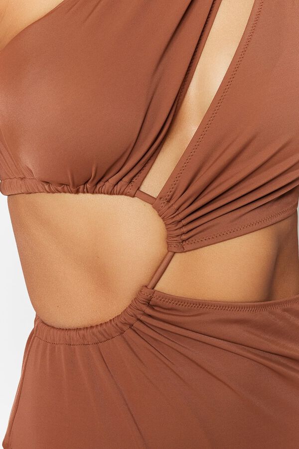 Trendyol Aszimmetrikus kiv&aacute;gott trikini f&uuml;rdőruha term&eacute;szetes