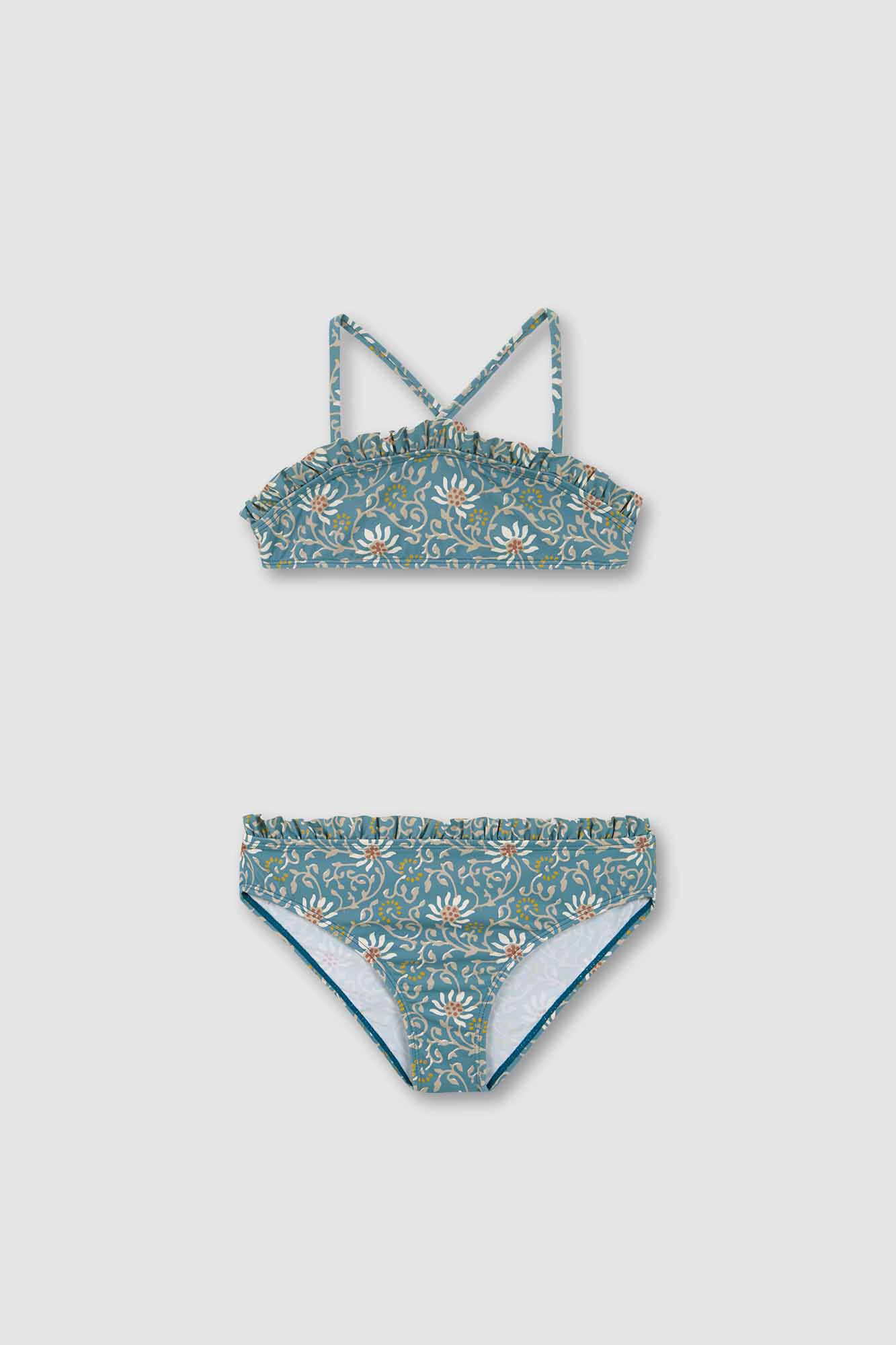 Gocco Bikini Estampado Flores Azul Claro