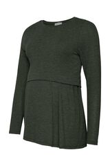 Mamalicious Long sleeve breastfeeding T-shirt green