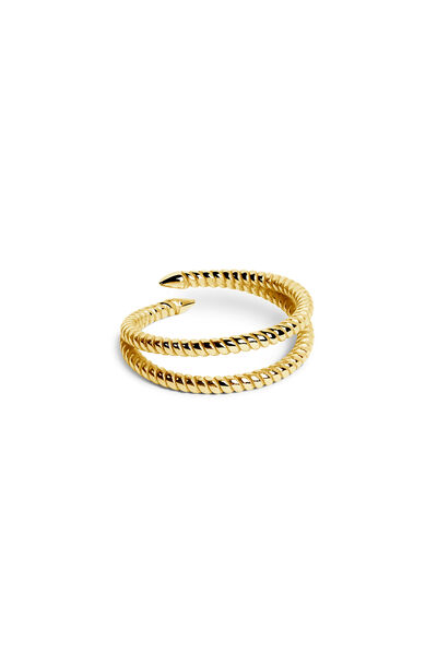 Womensecret Gold Double Twist Ring imprimé