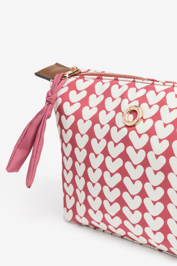Vilanova Neceser Estampado de Corazones rojo