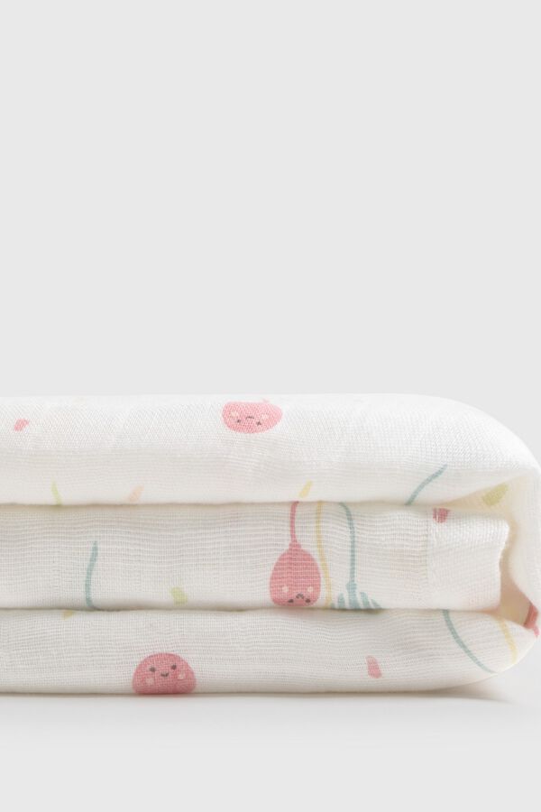 Textura Cotton muslin balloon sleeves blanc