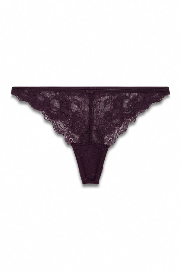 Women'secret Purple lace thong pink