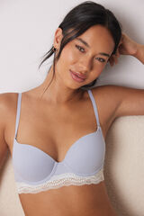 Womensecret GORGEOUS Sujetador push up algodón azul azul