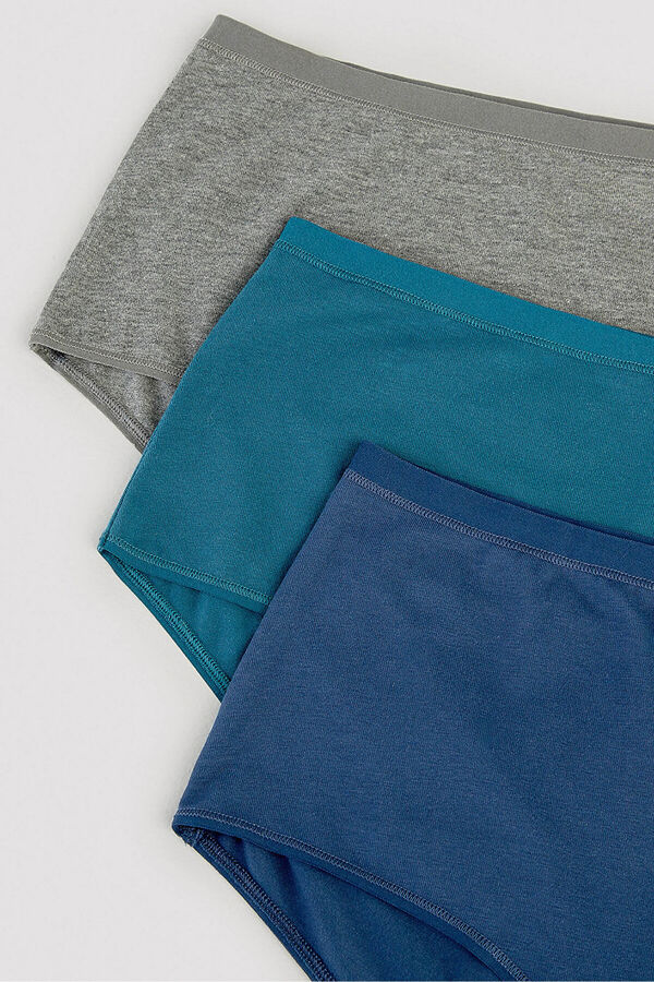 Penti Pack de tr&ecirc;s cuequinhas altas estampado