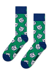 Happy Socks Calcetin Gatos verde