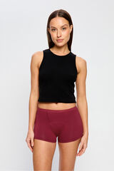 Modibodi Short Menstrual Bamb&uacute; Flujo S&uacute;per Red burdeos