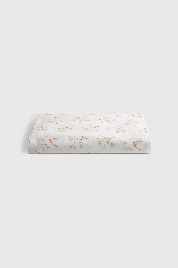 Textura Printed satin sheet white