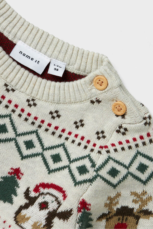 Name it Jersey navide&ntilde;o de beb&eacute; beige