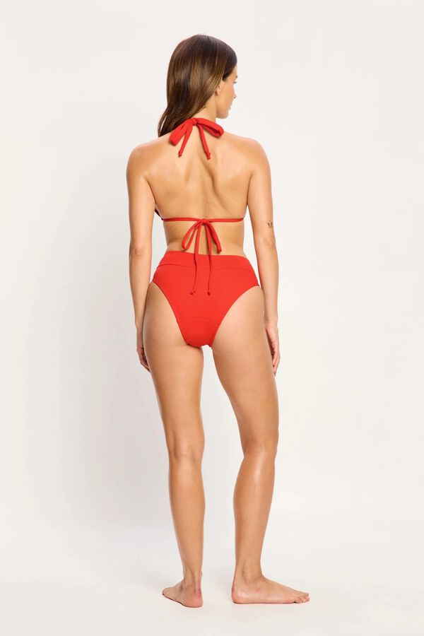 Modibodi Poinciana moderate flow high-waisted period bikini bottoms red