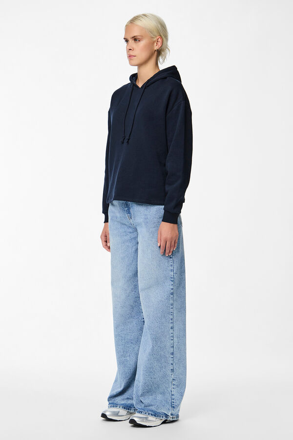 Pieces Sudadera con capucha azul