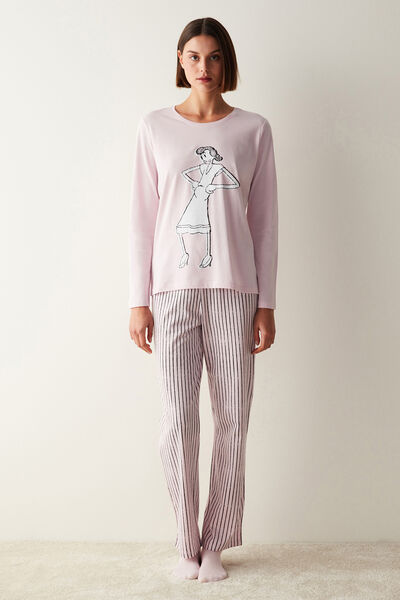 Womensecret Safinaz Pink Pants Pajama Set Rosa