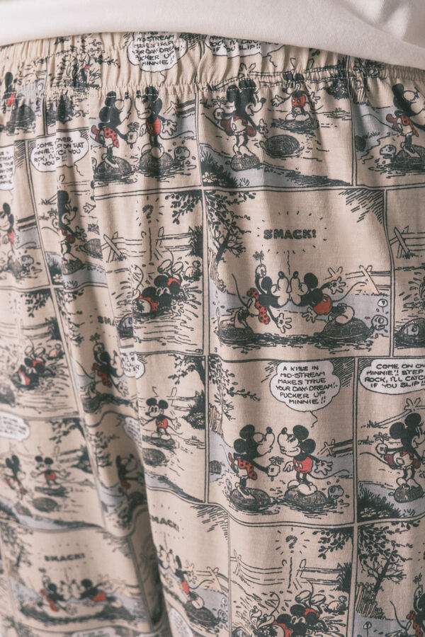 Women'secret 100% cotton white Mickey Mouse long pyjamas printed