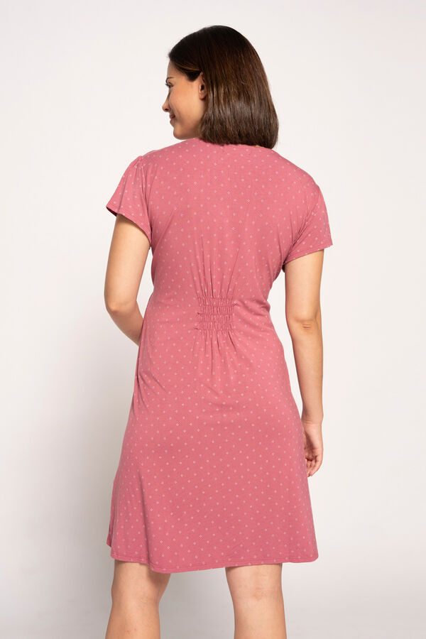 Ohma! Nursing nightgown with tie print Print