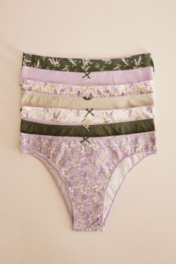 Womensecret Of lavender cotton Brazilian panties 7 Zelena