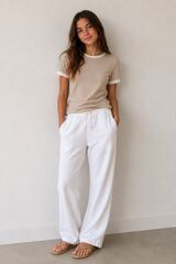 LMTD Striped T-shirt brown